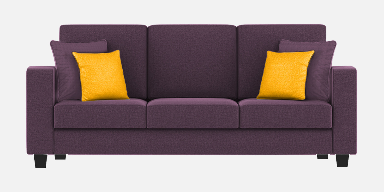 Nabi Fabric 3 Seater Sofa In Greek Purple Colour - Febonic Living