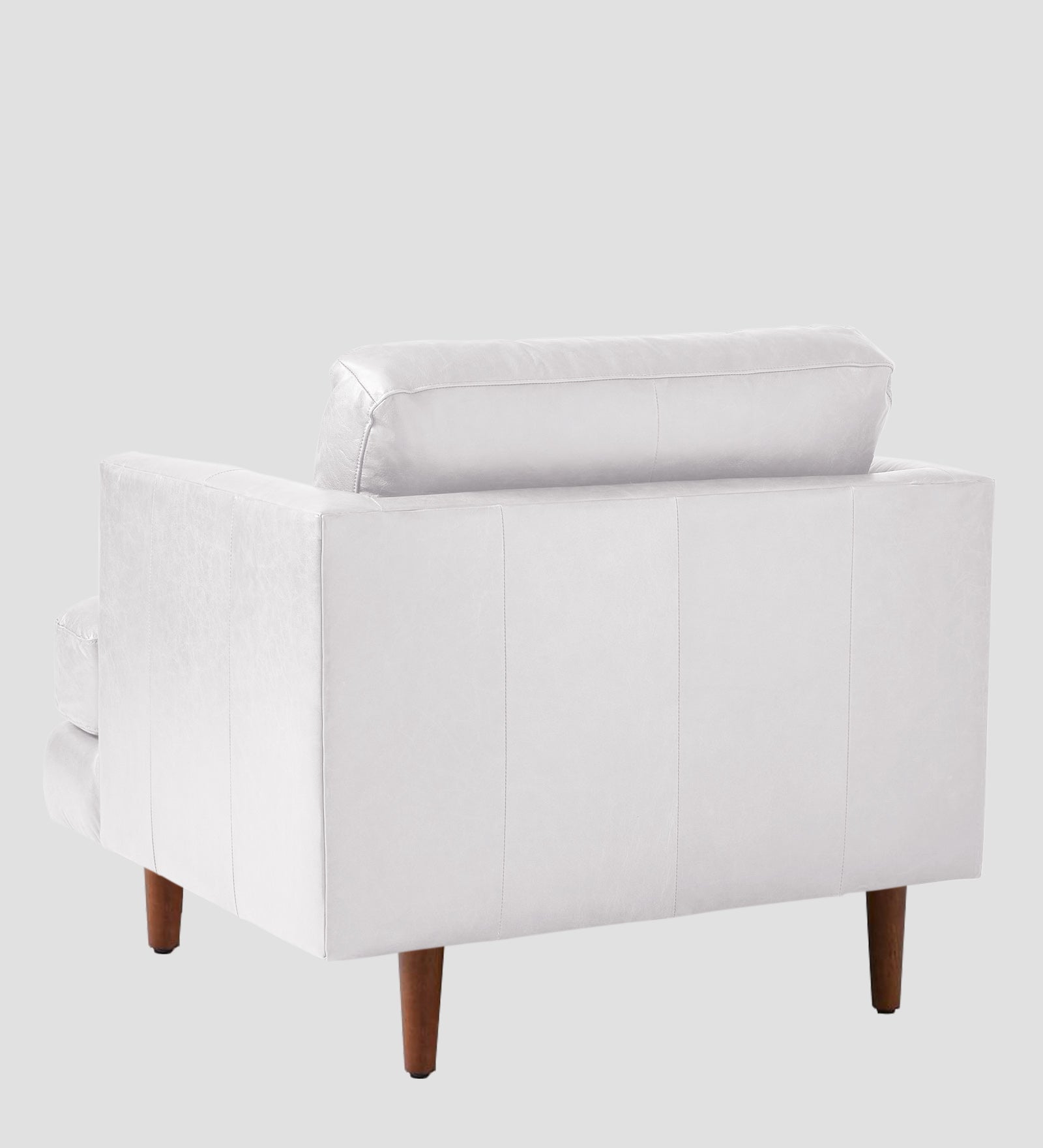 Sterio Leatherette 1 Seater Sofa In Cream White Colour - Febonic Living