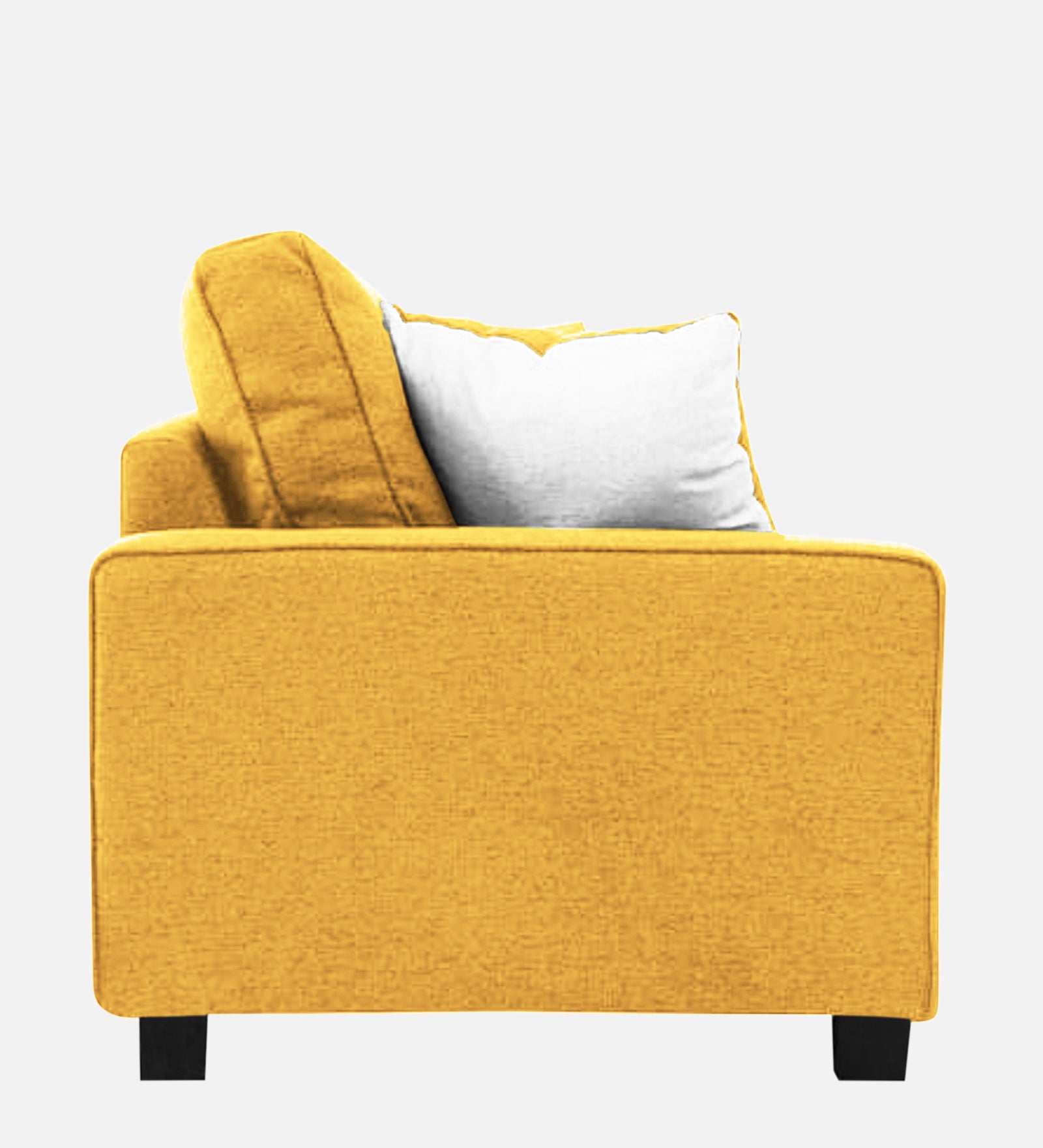 Ladybug Fabric 1 Seater Sofa In Bold Yellow Colour - Febonic Living