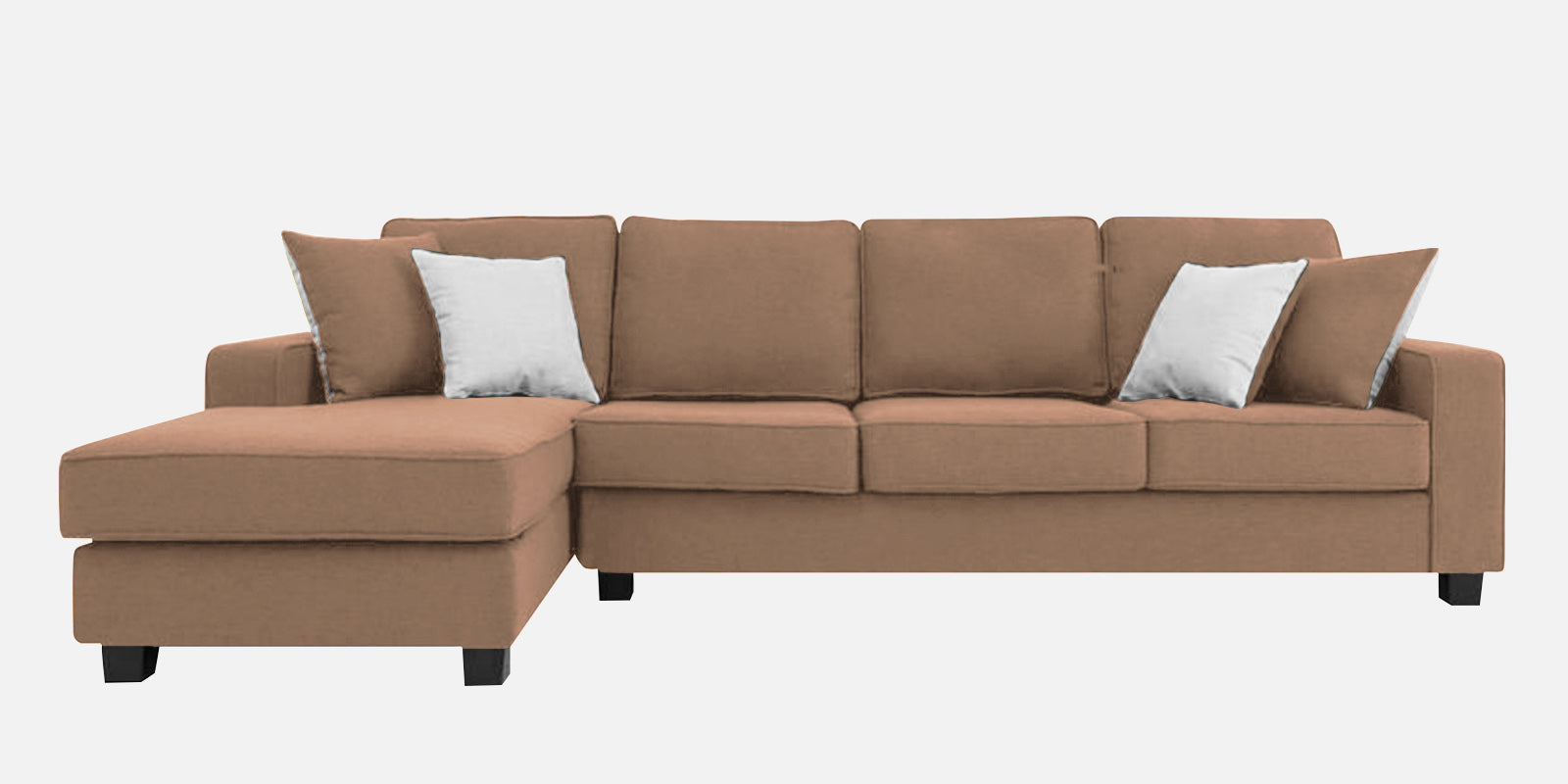 Ladybug Fabric RHS Sectional Sofa (3+Lounger) In Cosmic Beige Colour - Febonic Living