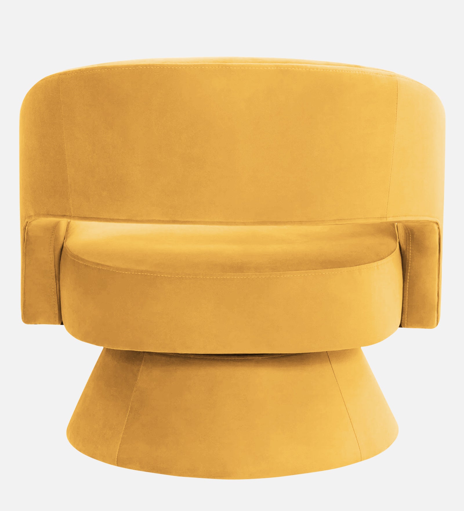 Pendra Velvet Swivel Chair In Turmeric Yellow Colour - Febonic Living