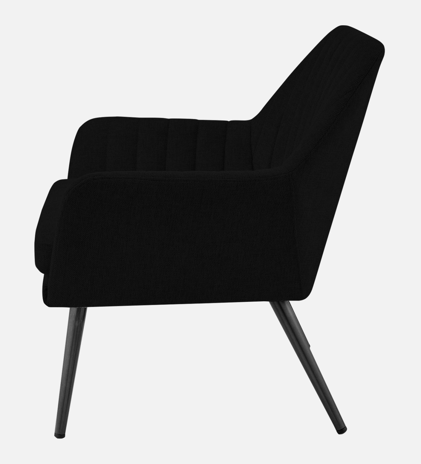 Bella Fabric Arm Chair In Zed Black Colour - Febonic Living