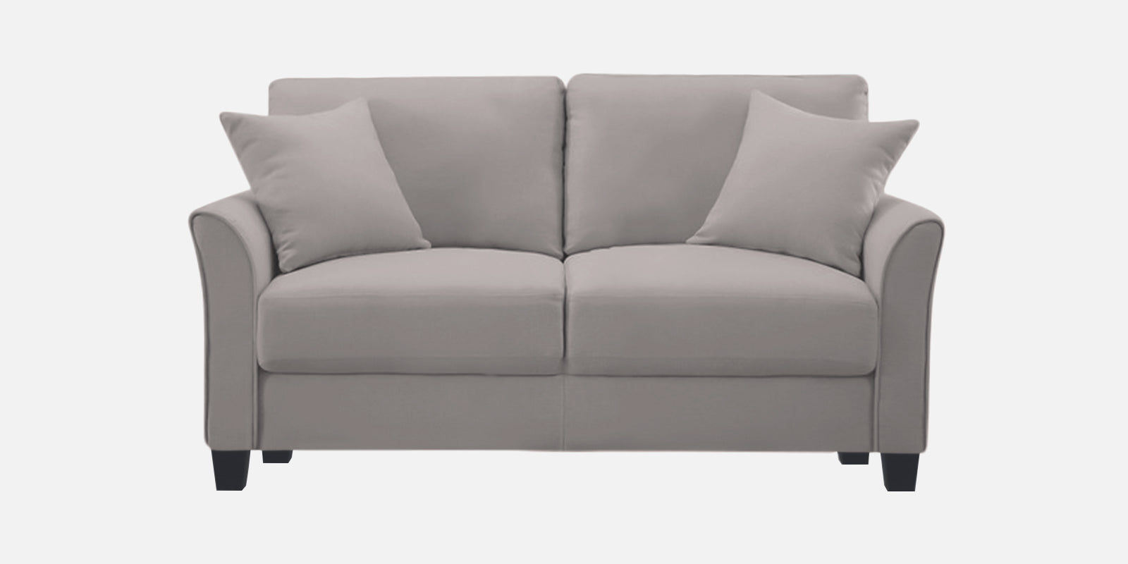 Daroo Velvet 2 Seater Sofa In Pearl Grey Colour - Febonic Living