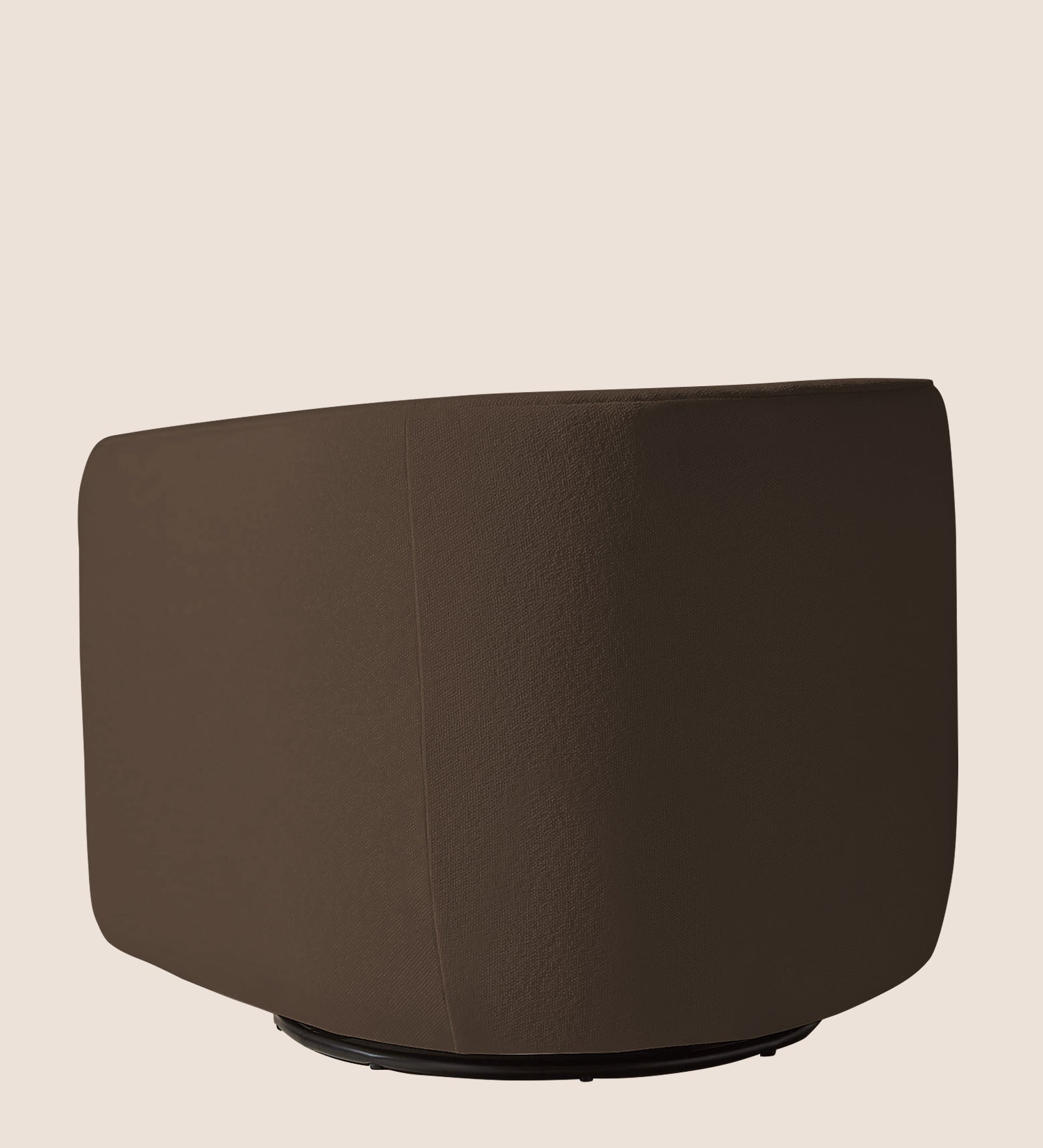 Ria Fabric Swivel Chair in Rosy Brown Colour