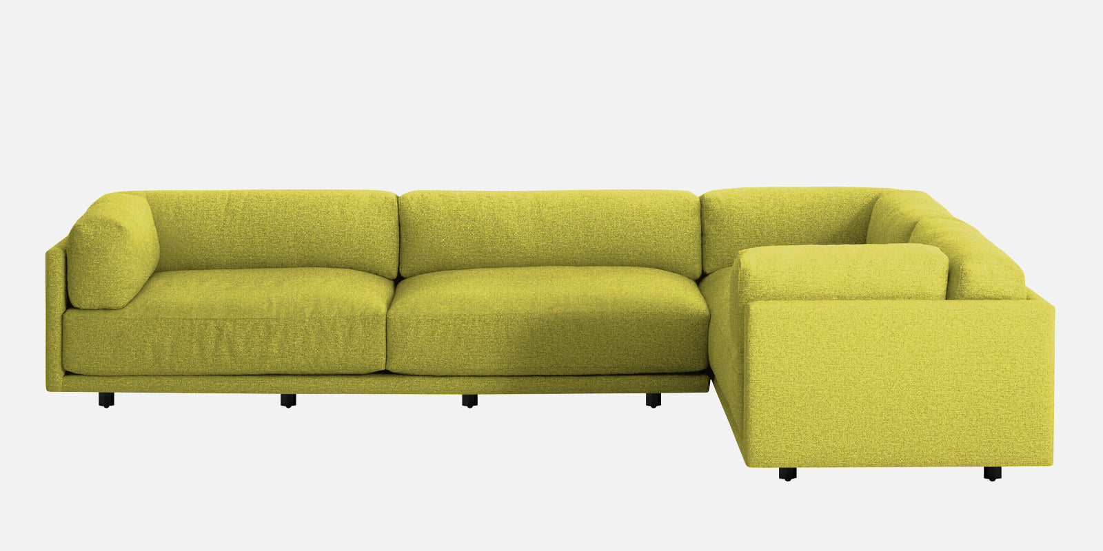 Nixon Fabric 6 Seater RHS Corner Sofa In Parrot Green Colour - Febonic Living
