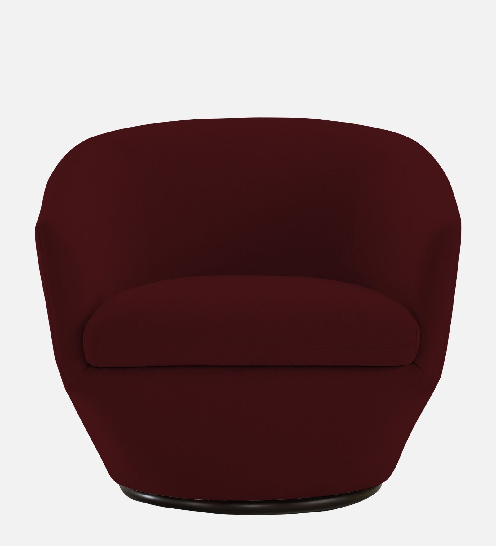 Haddie Velvet Swivel Chair In Dark Maroon Colour - Febonic Living