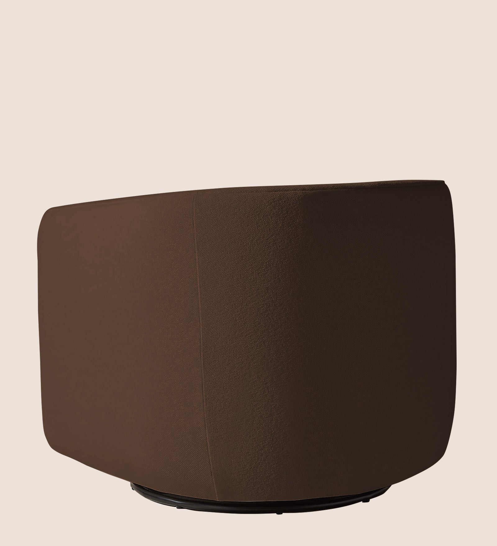 Ria Fabric Swivel Chair in Ash Brown Colour