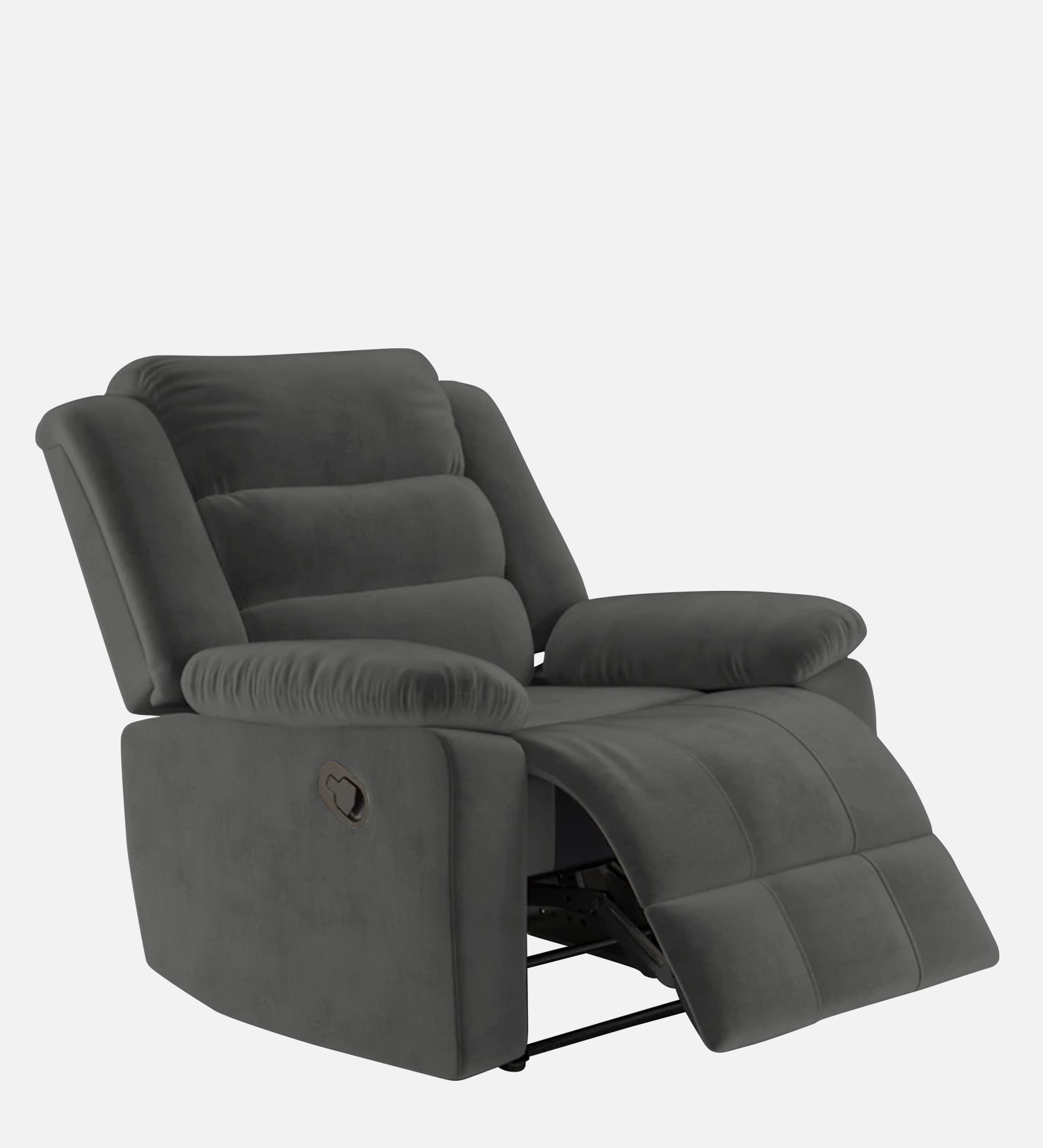 Erra Fabric 1 Seater Motorized Recliner In Charcoal Grey Colour - Febonic Living