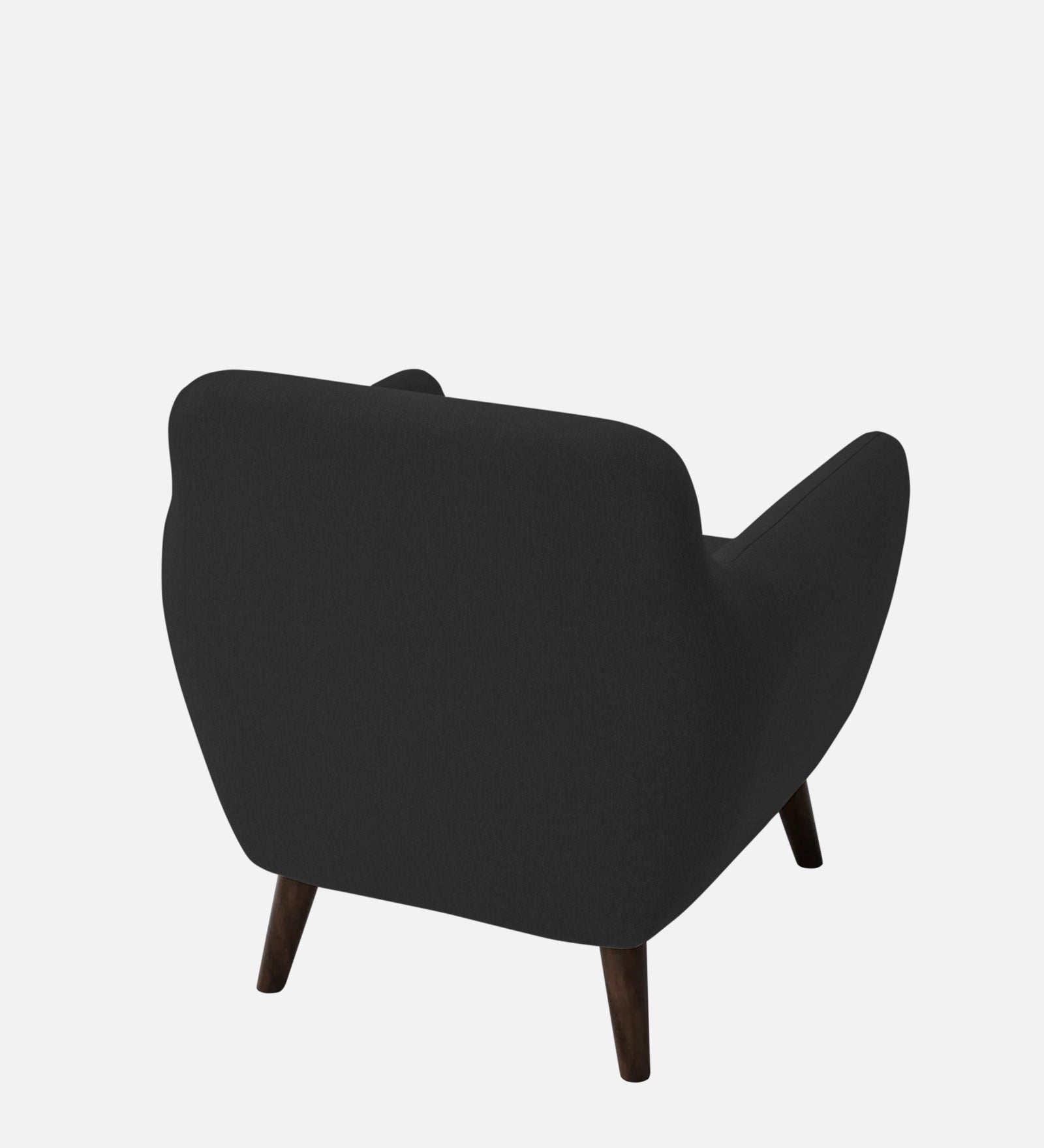 Goofy Fabric 1 Seater Sofa In Bitter Black Colour - Febonic Living