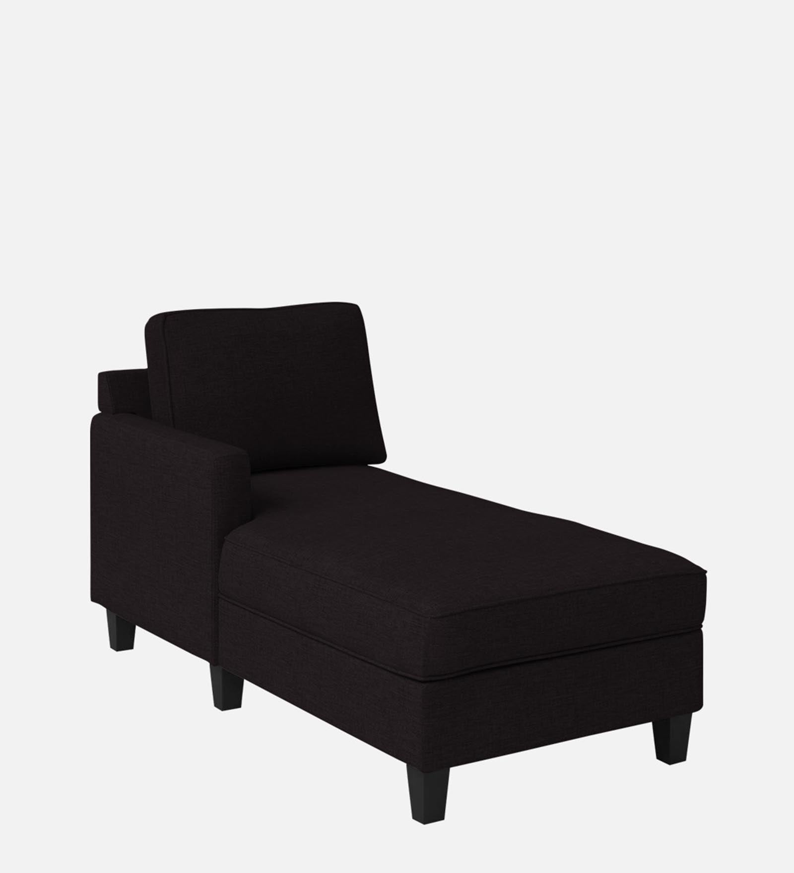 Royee Fabric LHS Chaise Lounger In Cara Brown Colour With Storage - Febonic Living