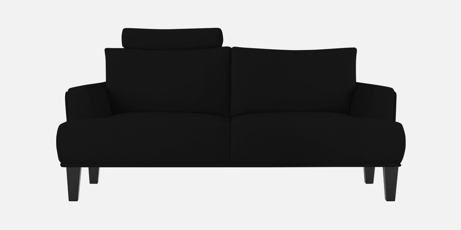 Como Fabric 2 Seater Sofa In Zed Black Colour - Febonic Living