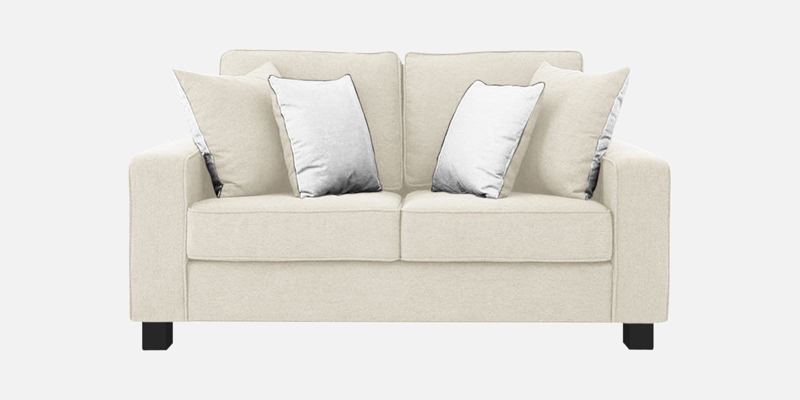 Ladybug Fabric 2 Seater Sofa In Ivory Cream Colour - Febonic Living