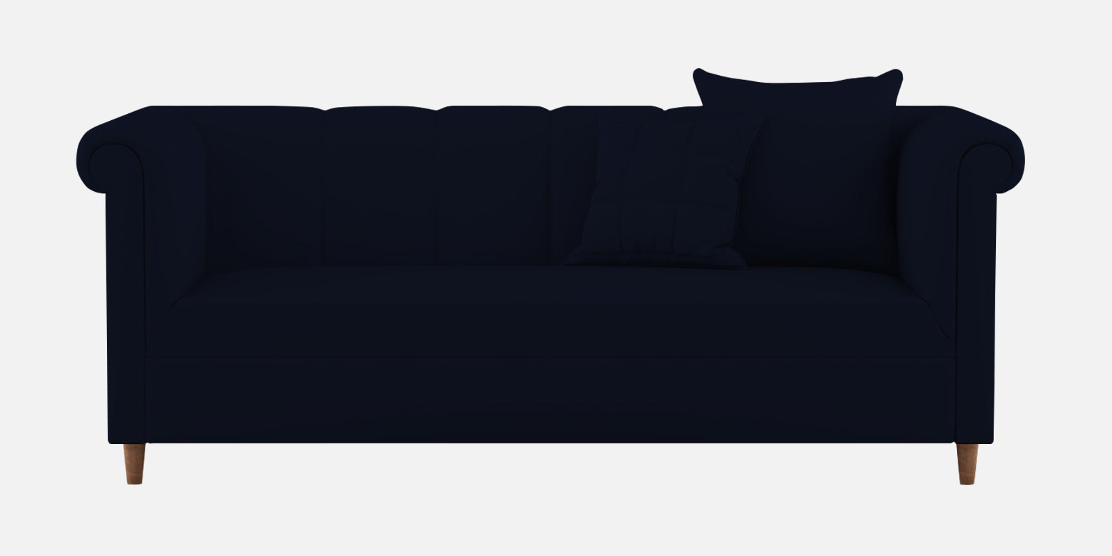 Rubi Velvet 3 Seater Sofa In Dark Blue Colour - Febonic Living