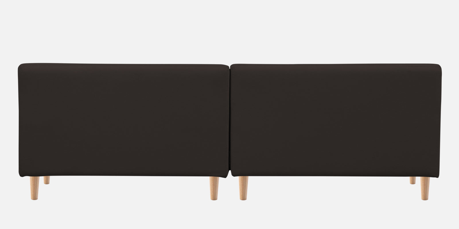 Woody Fabric LHS Sectional Sofa (3+Lounger) In Coal Brown Colour - Febonic Living