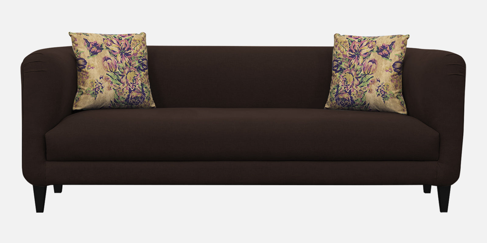 Niki Fabric 3 Seater Sofa In Coffee Brown Colour - Febonic Living