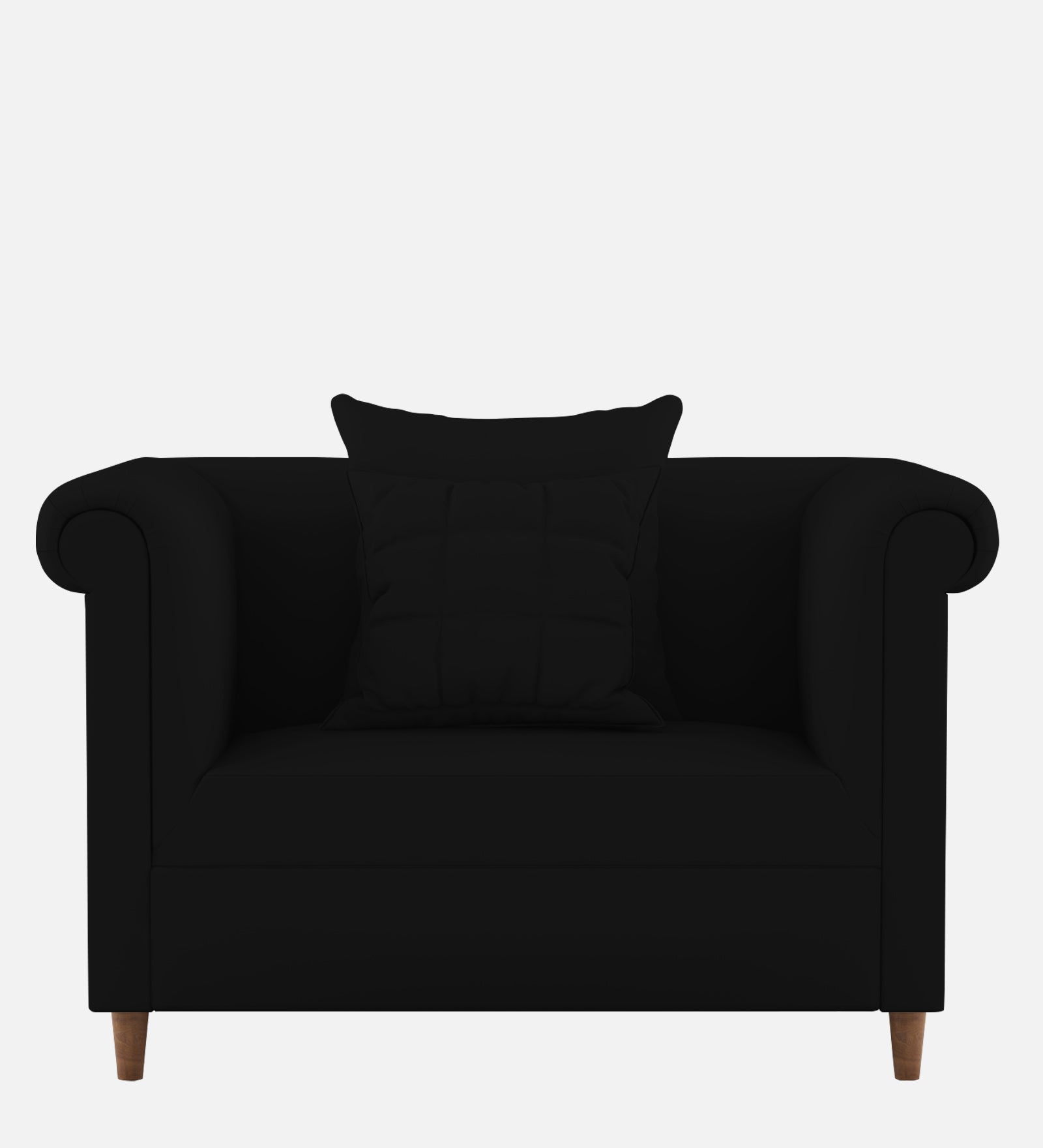 Rubi Velvet 1 Seater Sofa In Adam Black Colour - Febonic Living