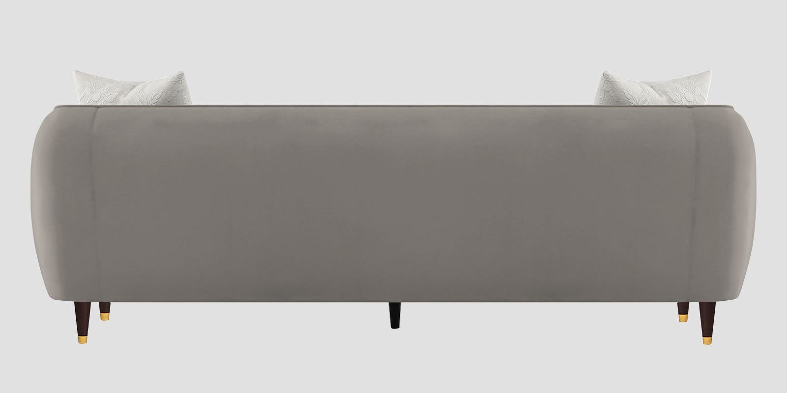 Hairo Velvet 3 Seater Sofa In Echo Grey Colour - Febonic Living