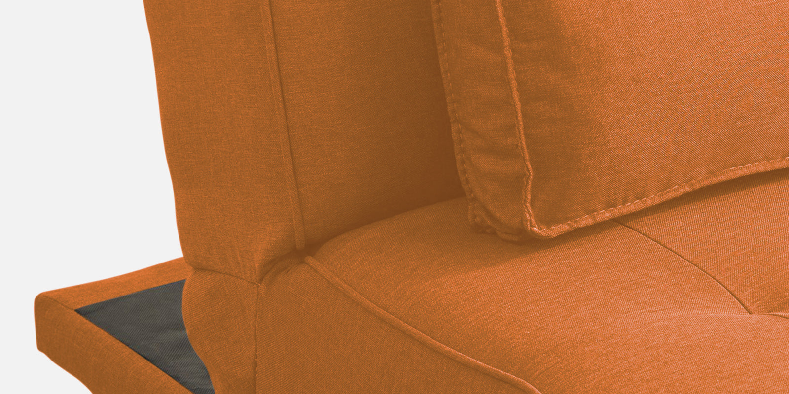 Jerry Fabric 3 Seater Convertible Sofa Cum Bed In Dark Orange Colour - Febonic Living