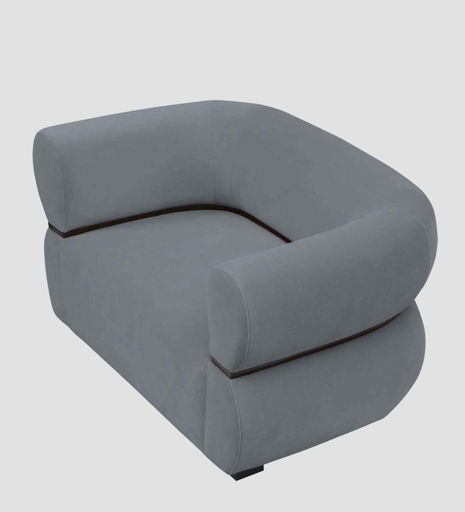 Kula Velvet 1 Seater Sofa In Pubble Grey Colour - Febonic Living