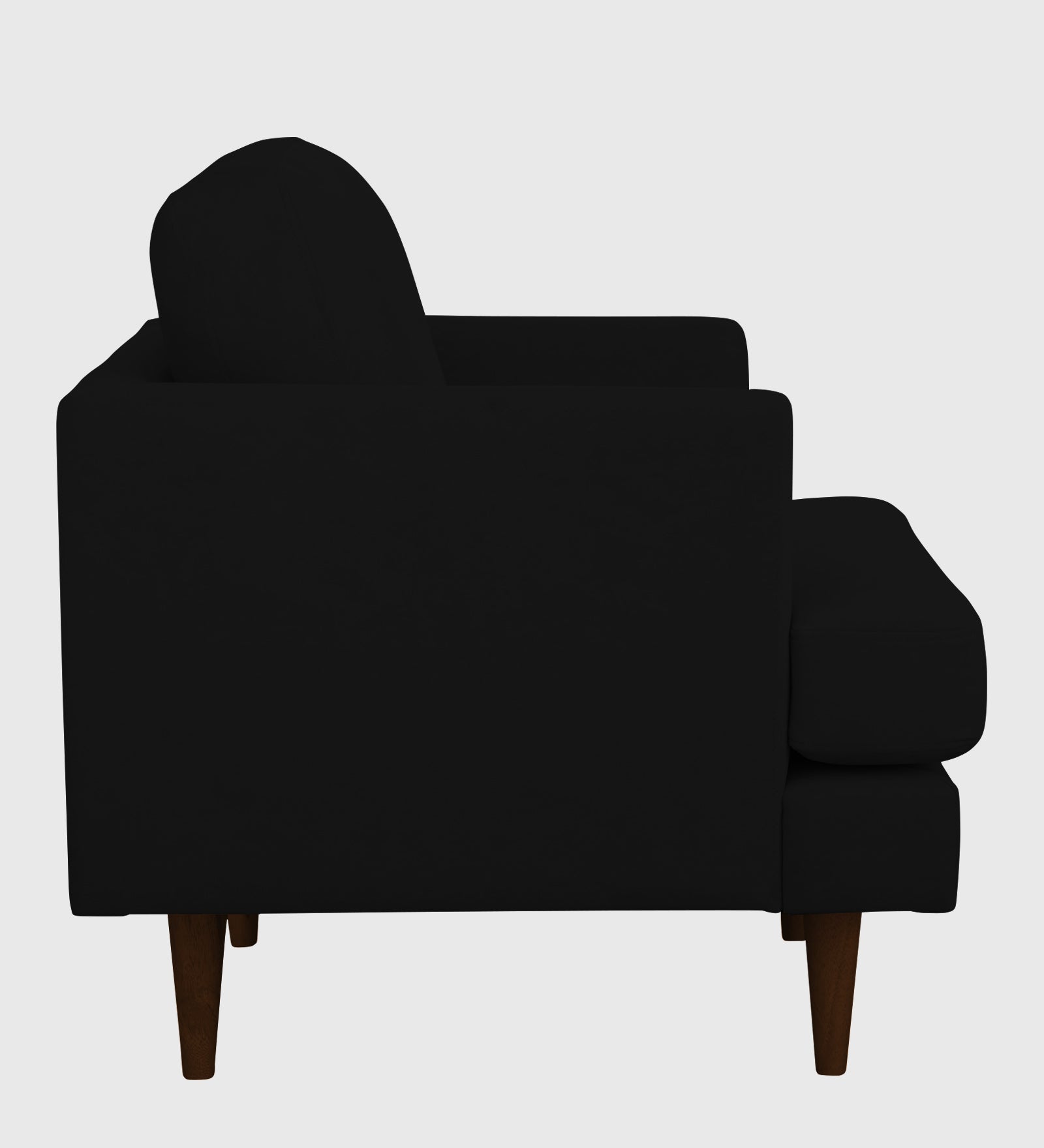 Motra Velvet 1 Seater Sofa In Adam Black Colour - Febonic Living
