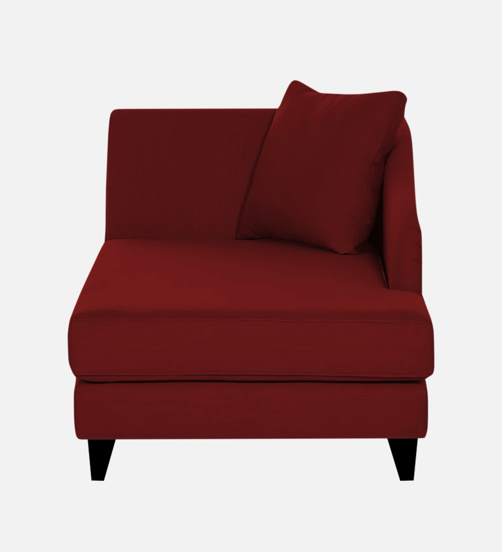 Louis Fabric LHS Chaise Lounger In Blood Maroon Colour - Febonic Living