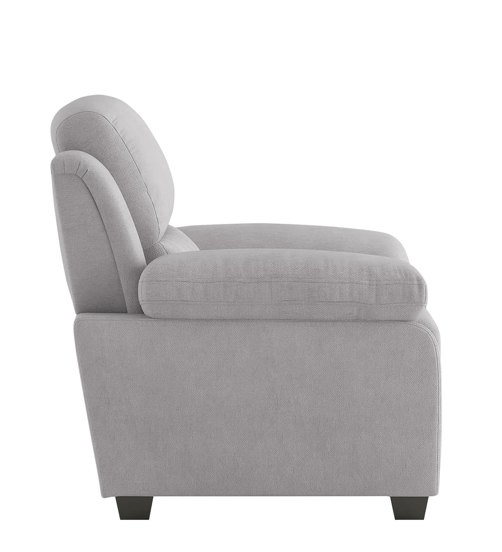 Miranda Velvet 1 Seater Sofa In Concrete grey Colour - Febonic Living