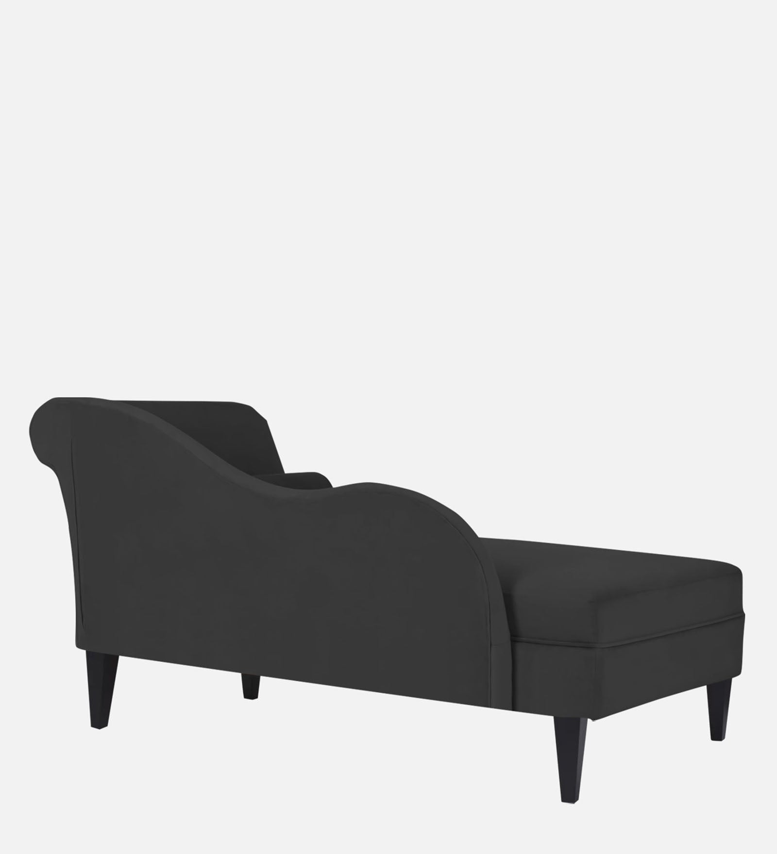 Rana Velvet RHS Chaise Lounger In Hory Grey Colour - Febonic Living