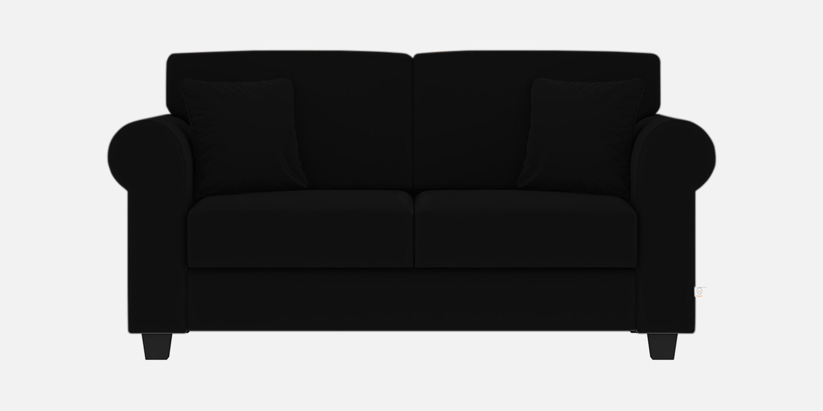 Numonk Velvet 2 Seater Sofa In Adam Black Colour - Febonic Living