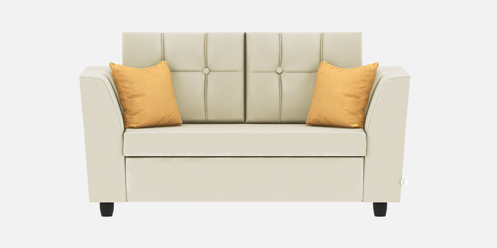 Nestin Velvet 2 Seater Sofa In Warm White Colour - Febonic Living