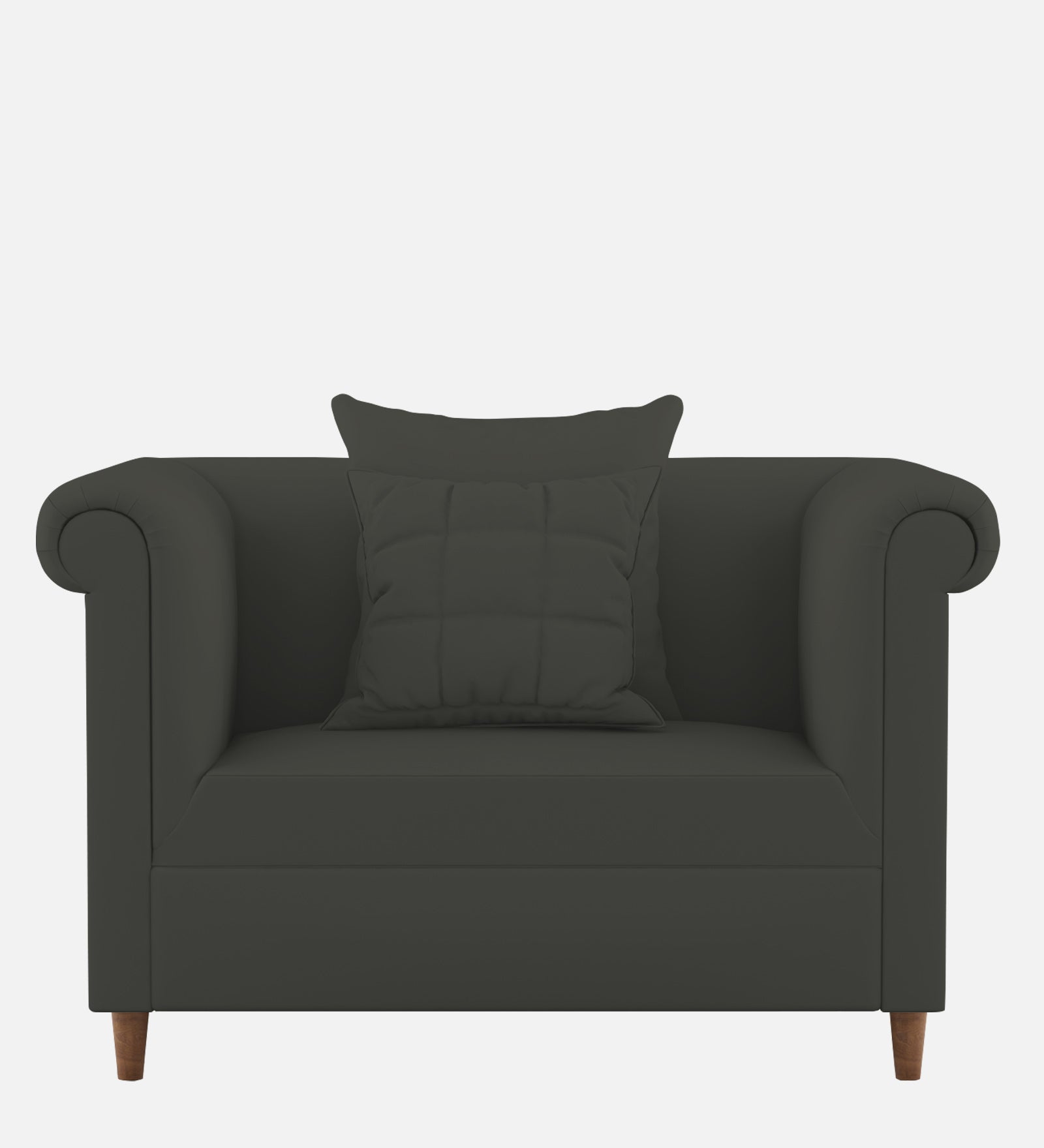 Rubi Velvet 1 Seater Sofa In Hory Grey Colour - Febonic Living