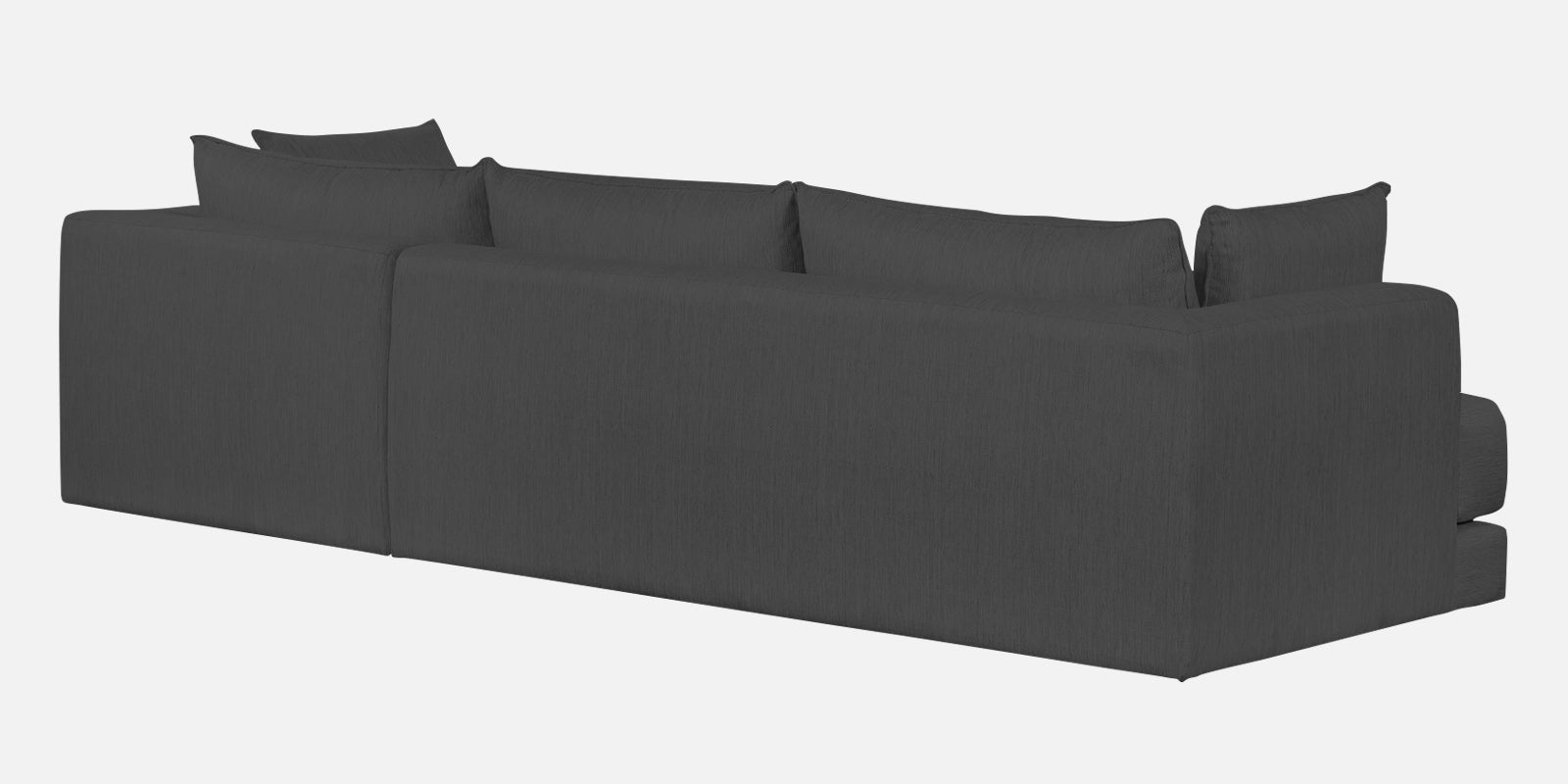 Ziggy Fabric RHS Sectional Sofa (3+Lounger) In Stone Grey Colour - Febonic Living