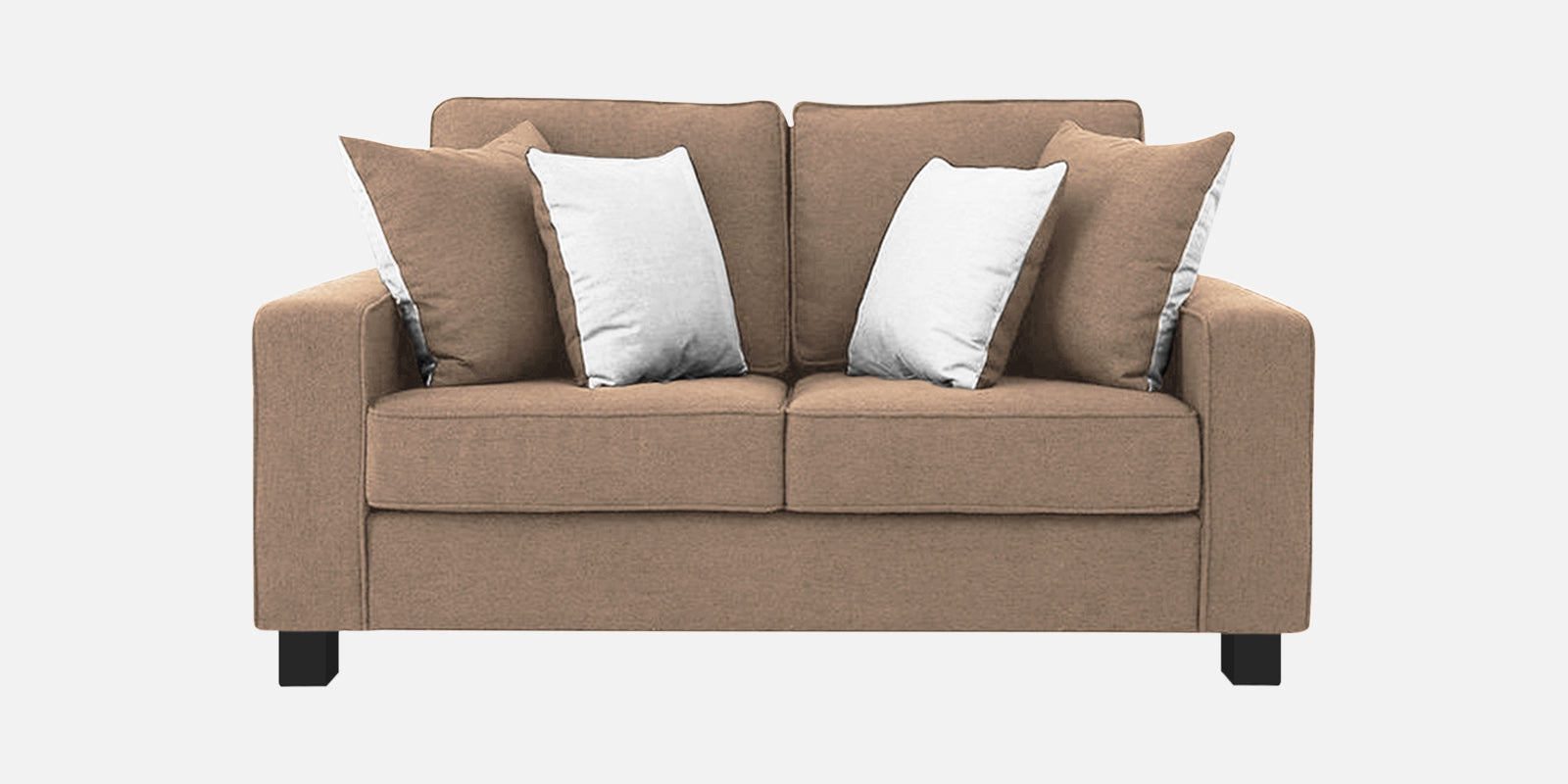 Ladybug Fabric 2 Seater Sofa In Cookie Beige Colour - Febonic Living