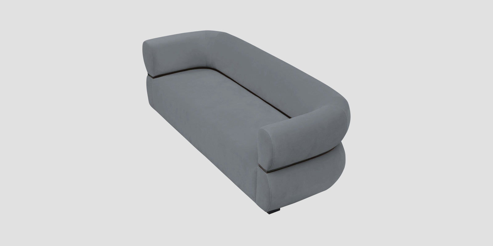 Kula Velvet 3 Seater Sofa In Pubble Grey Colour - Febonic Living