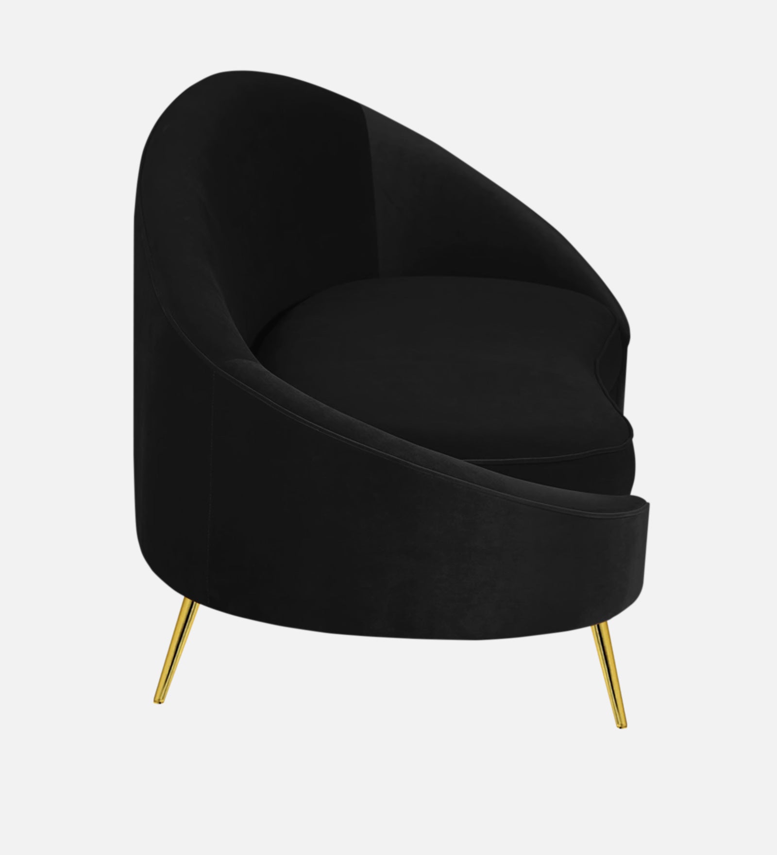 Cely Velvet LHS Chaise Lounger In Adam Black Colour - Febonic Living