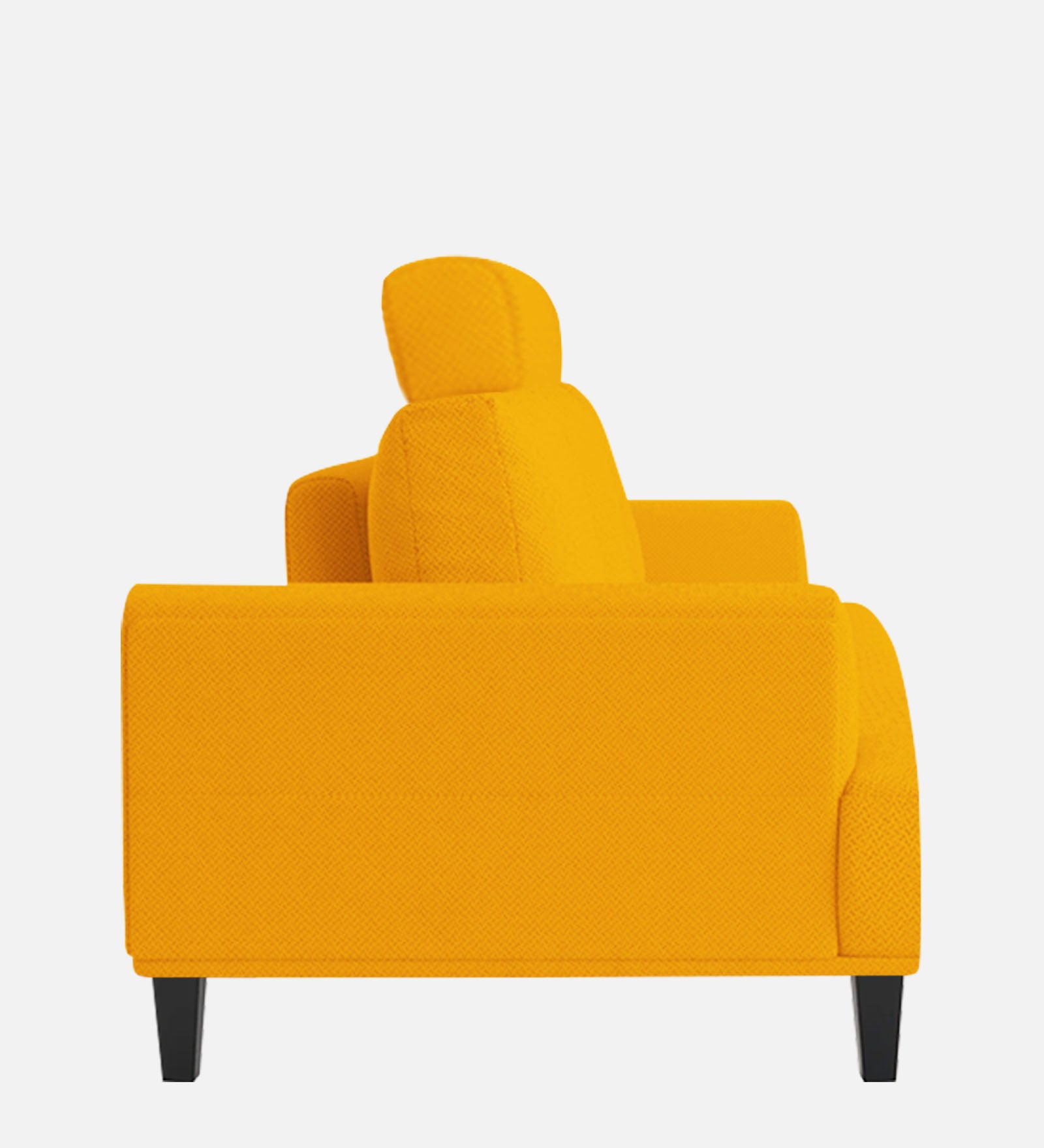 Como Fabric 1 Seater Sofa In Bold Yellow Colour - Febonic Living