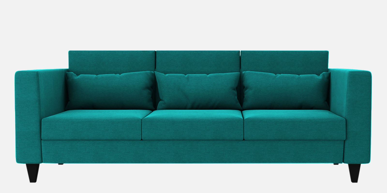 Nipul Fabric 3 Seater Sofa In Sea Green Colour - Febonic Living