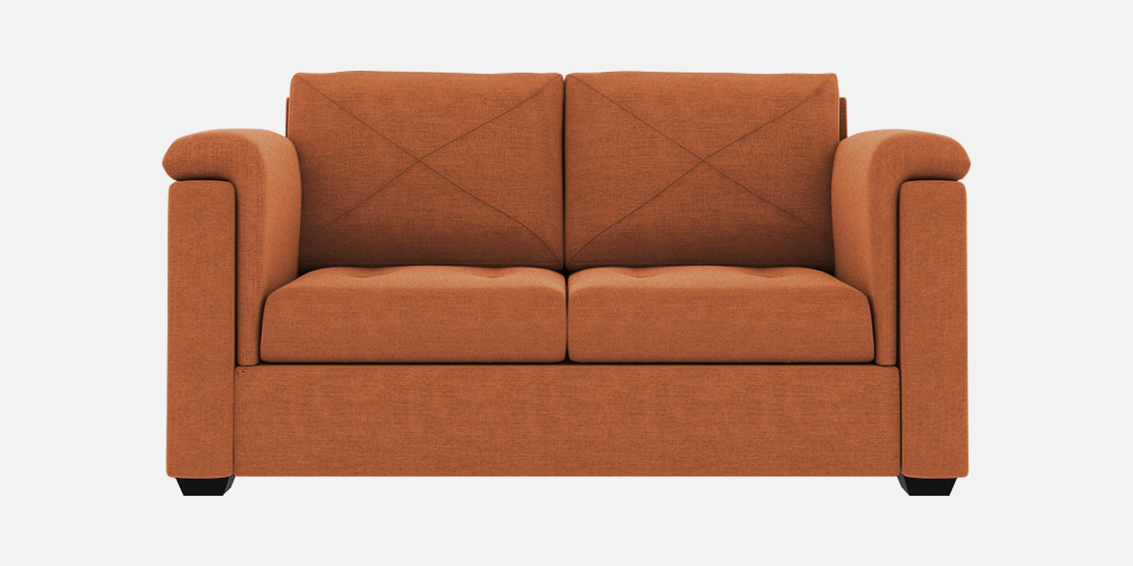 Andres Fabric 2 Seater Sofa In Safforn Orange Colour - Febonic Living