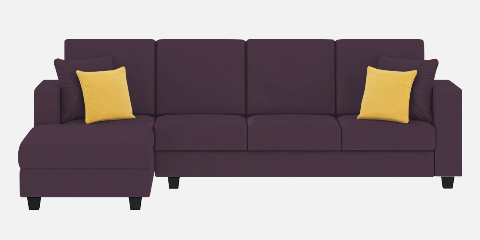 Nabi Fabric RHS Sectional Sofa (3+Lounger) In Greek Purple Colour - Febonic Living
