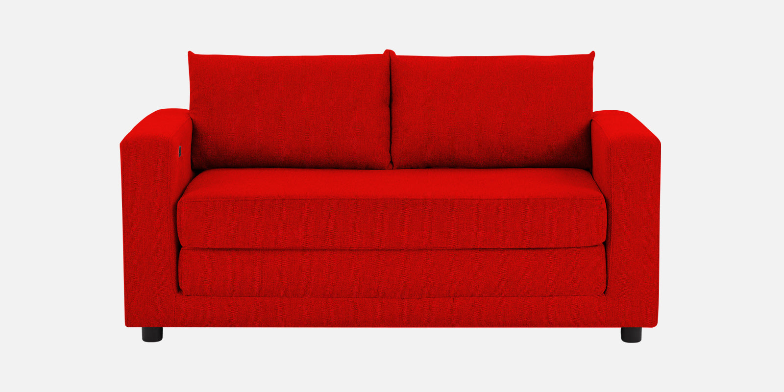 Roman Fabric 3 Seater Foldable Sofa Cum Bed In Ruby Red Colour With USB Portable Type - Febonic Living
