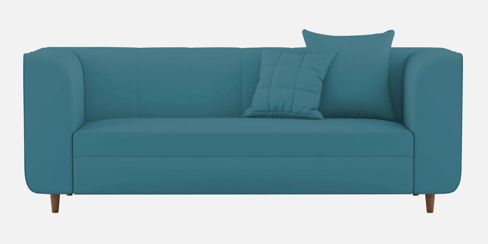 Sumo Velvet 3 Seater Sofa In Aqua Blue Colour - Febonic Living