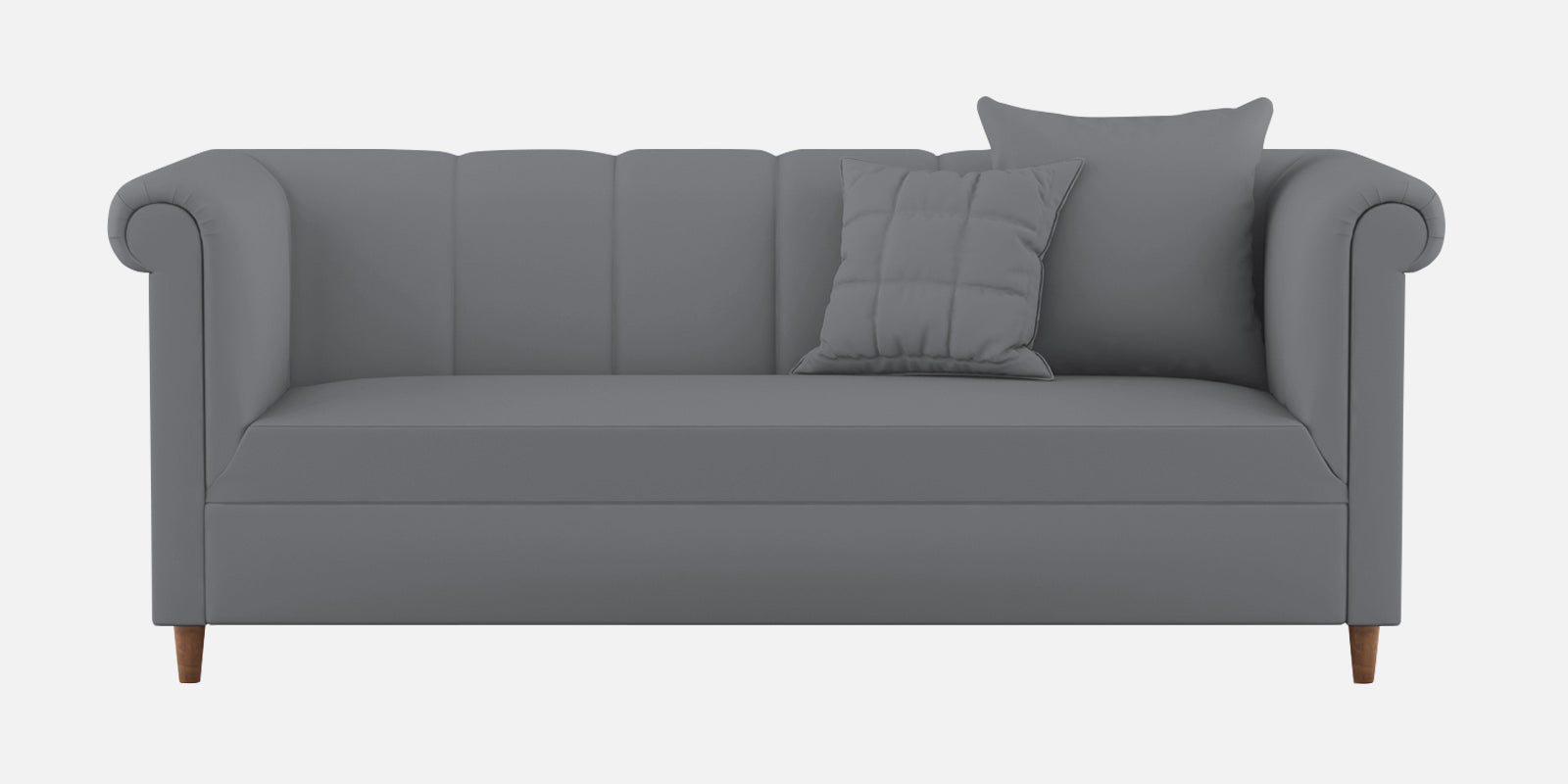 Rubi Velvet 3 Seater Sofa In Pubble Grey Colour - Febonic Living