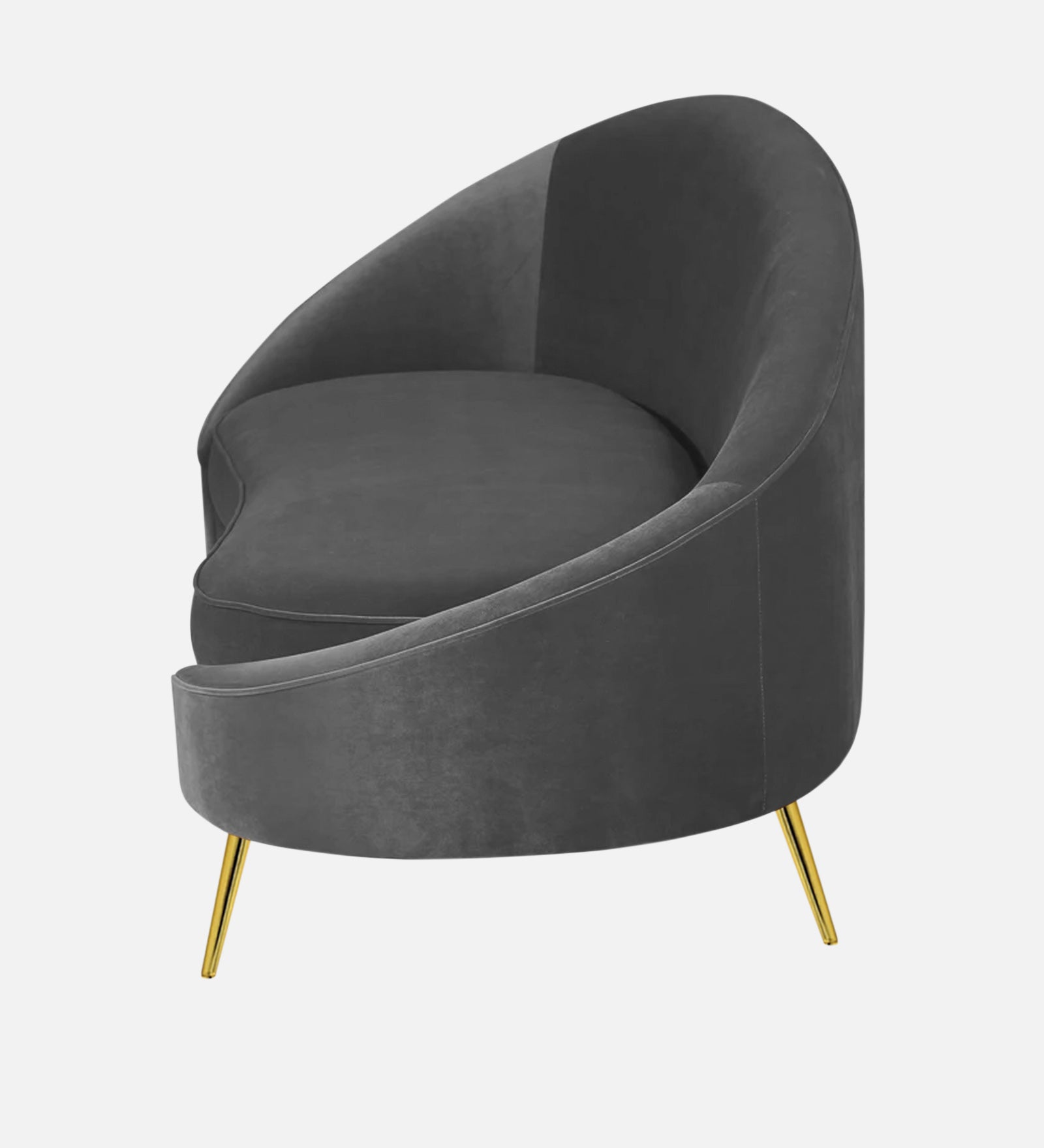Cely Velvet RHS Chaise Lounger In Davy Grey Colour - Febonic Living