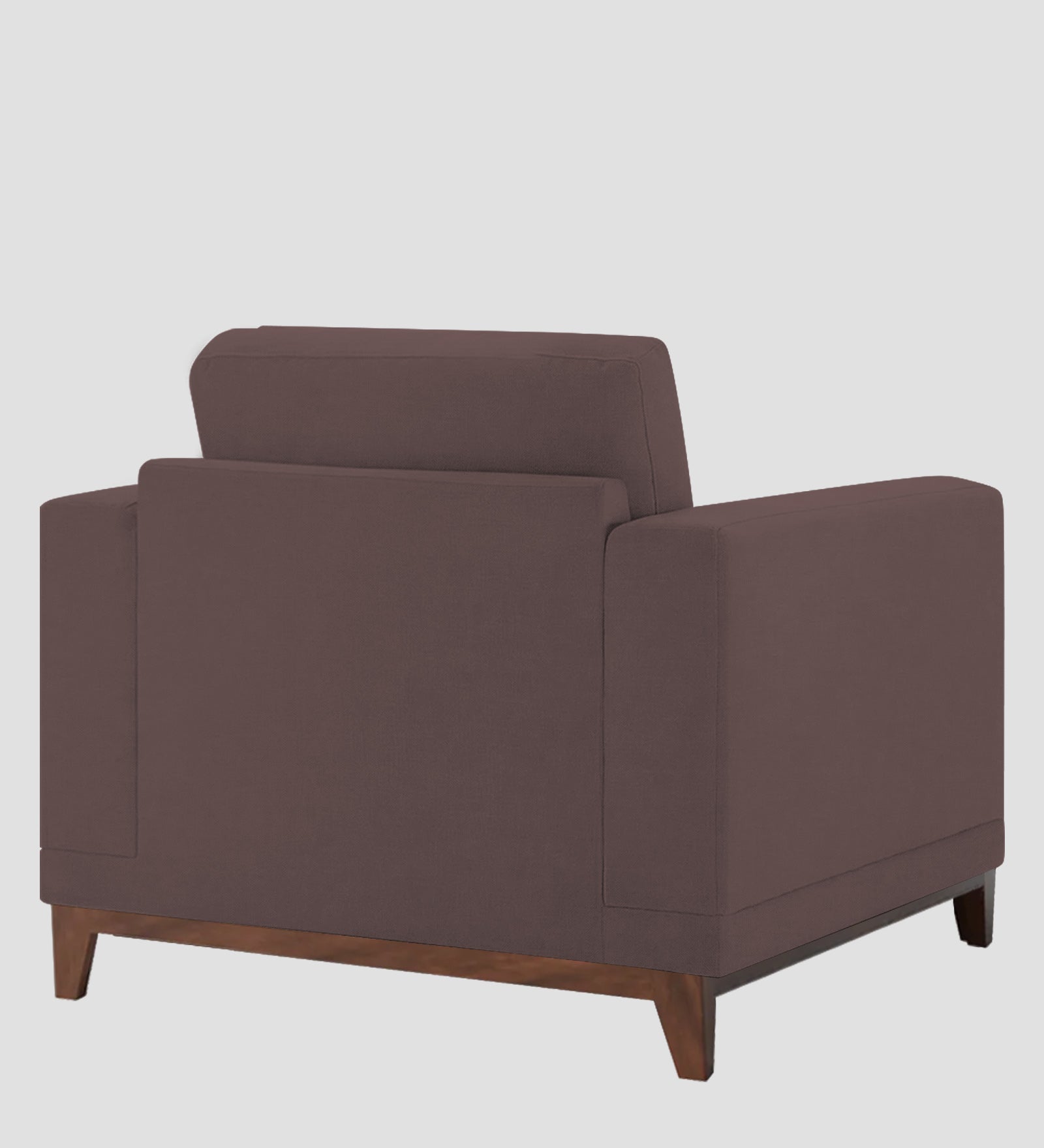 Esha Fabric 1 Seater Sofa In Night Brown Colour - Febonic Living