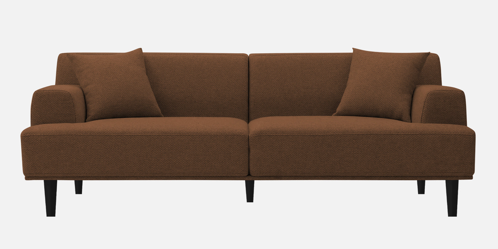Cobby Fabric 3 Seater Sofa In Chestnut Brown Colour - Febonic Living