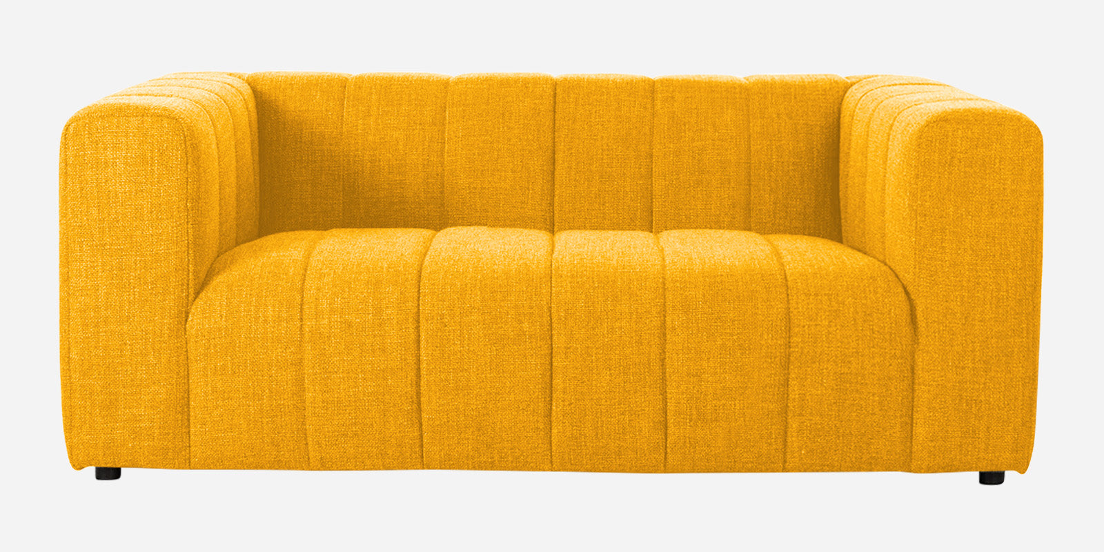 Lara Fabric 2 Seater Sofa In Bold Yellow Colour - Febonic Living