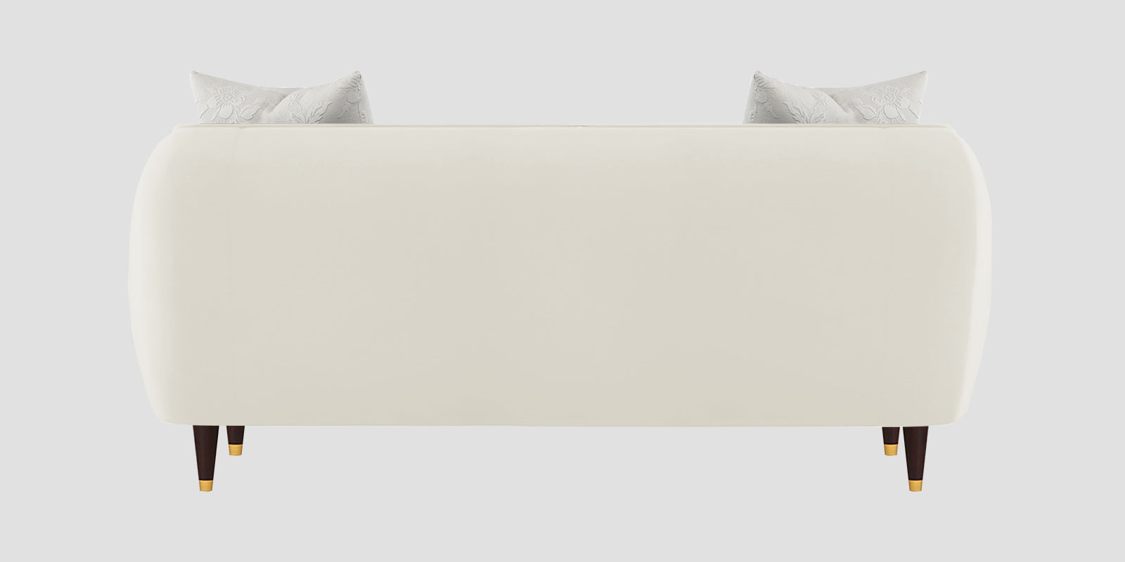 Hairo Velvet 2 Seater Sofa In Warm White Colour - Febonic Living
