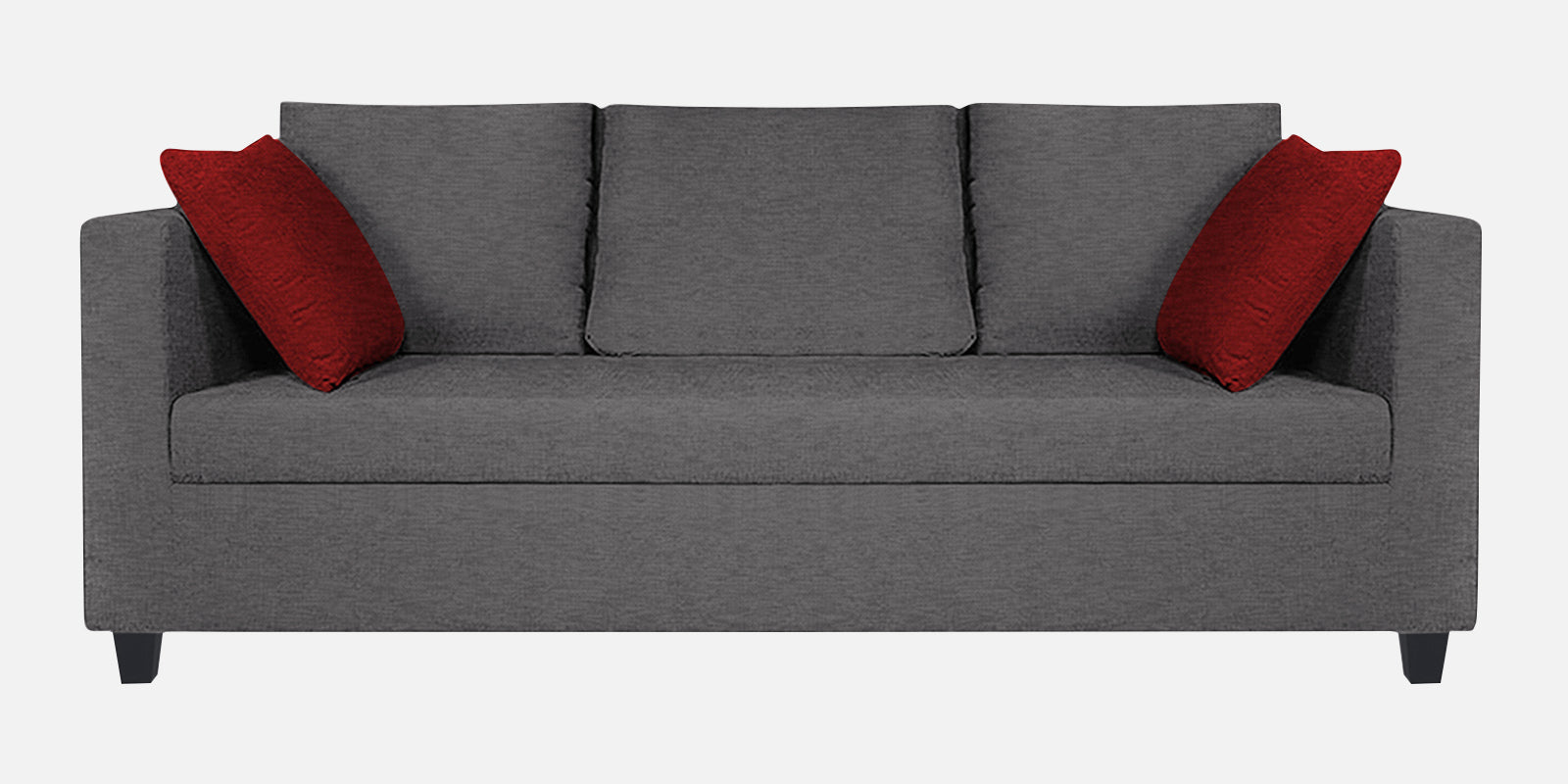 Nuska Fabric 3 Seater Sofa In Sudo Grey Colour - Febonic Living