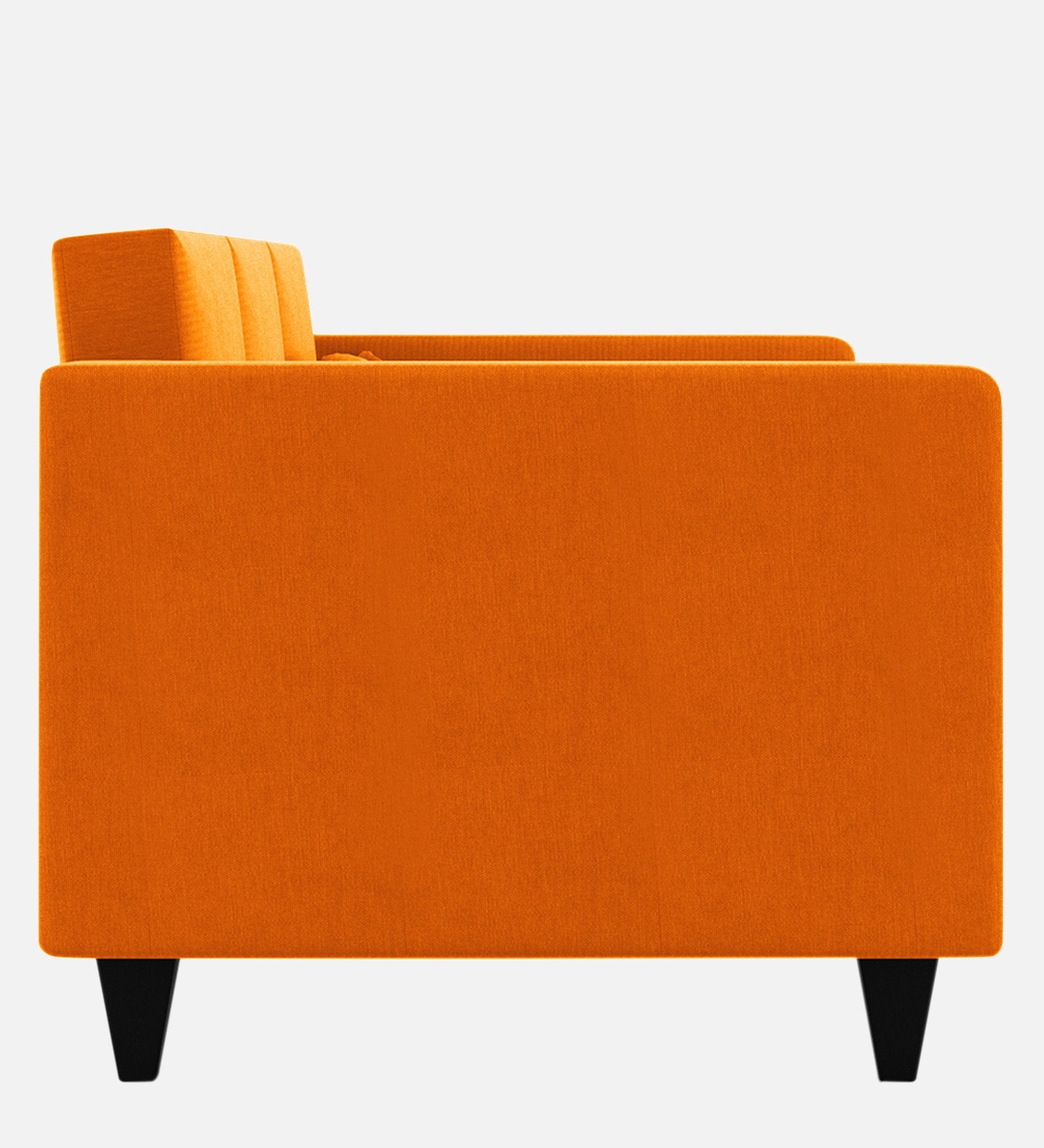 Nipul Fabric 1 Seater Sofa in Vivid Orange Colour