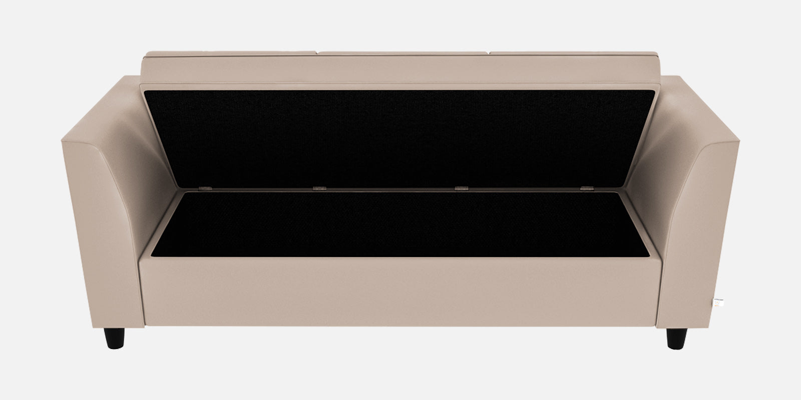 Bristo Velvet 3 Seater Sofa In Camel Beige Colour With Storage - Febonic Living