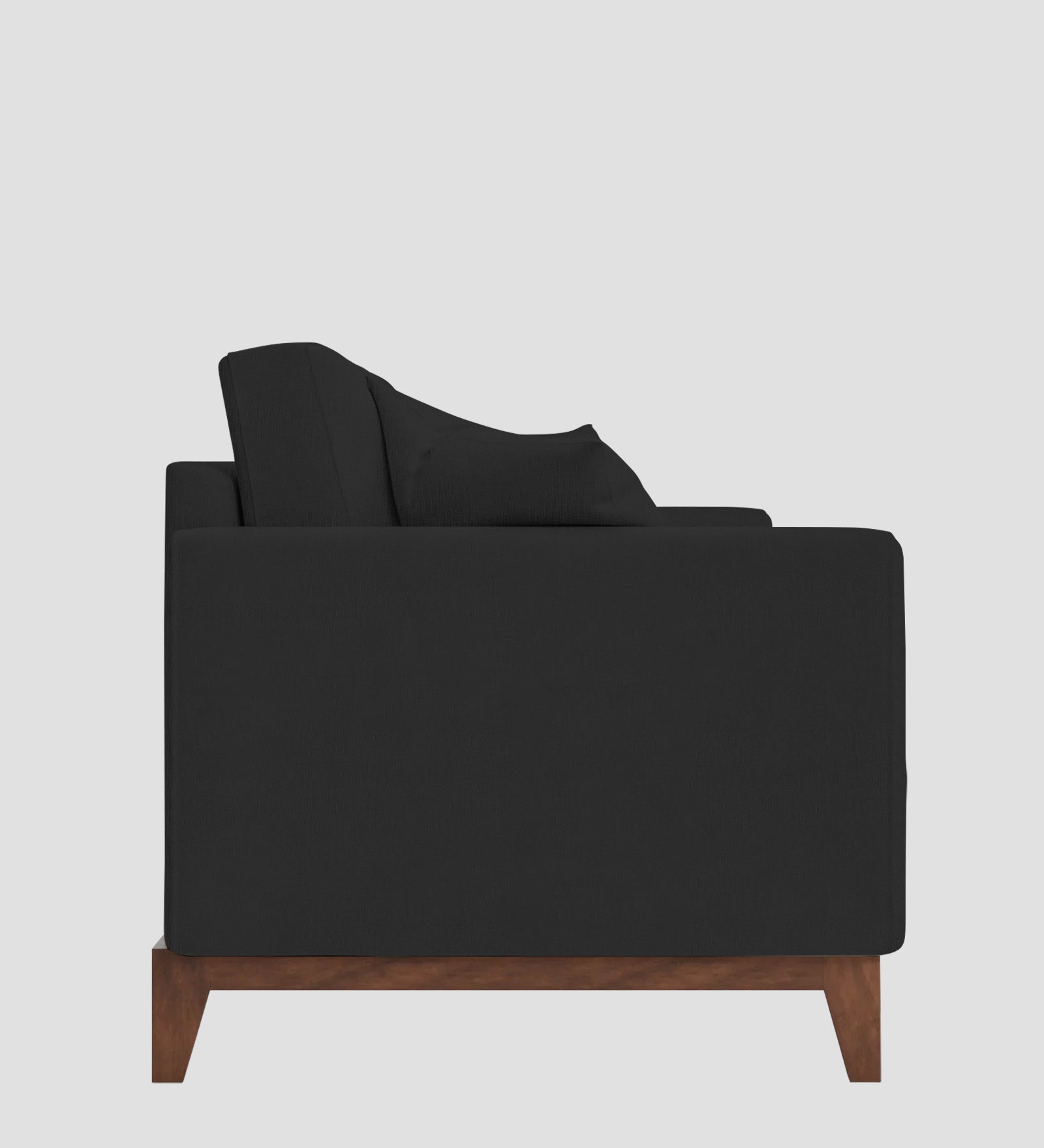 Luca Fabric 1 Seater Sofa In Bitter Black Colour - Febonic Living
